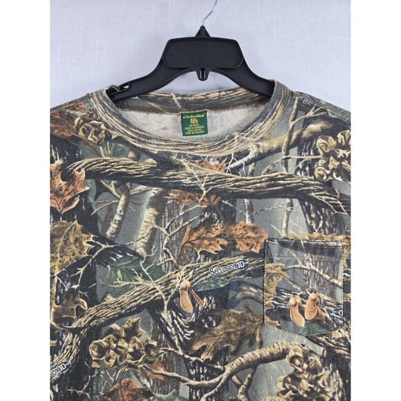 VTG Y2K Cabela's Seclusion 3D Camouflage Long Sleeve T-Shirt 2XL Pocket Hunting - Picture 2 of 8